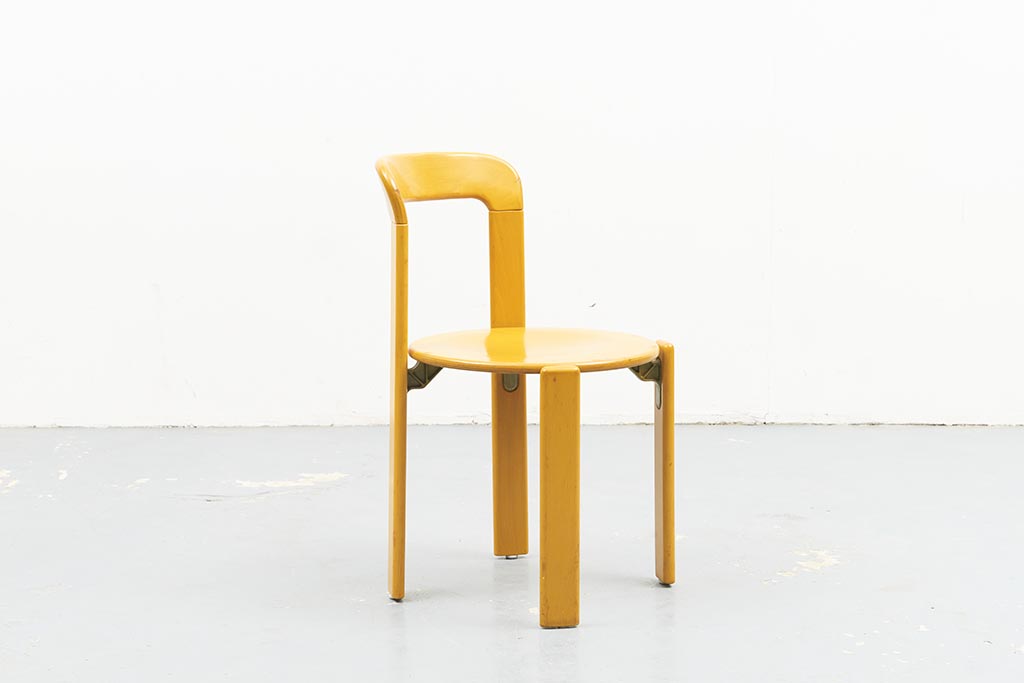 Chaise vintage Kusch+co Bruno Rey jaune