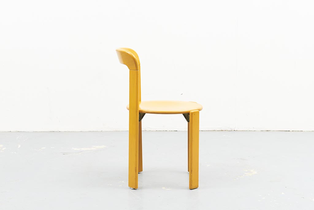 Chaise vintage Kusch+co Bruno Rey jaune