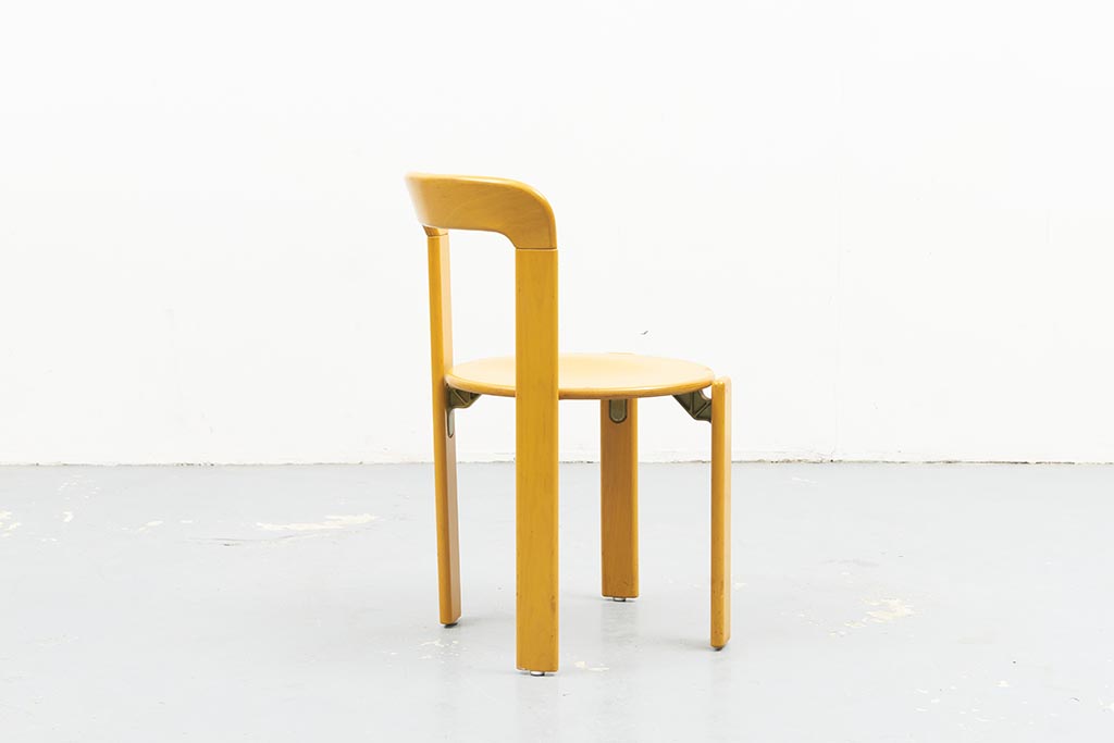 Chaise vintage Kusch+co Bruno Rey jaune Cartel de Belleville