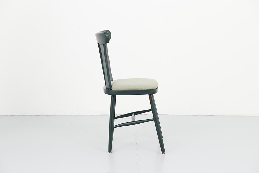 Chaise bistrot verte et beige