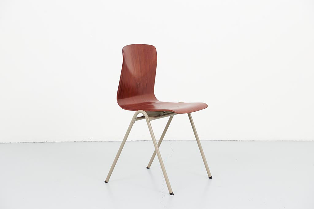 Chaise vintage Galvanitas S25 chêne et beige