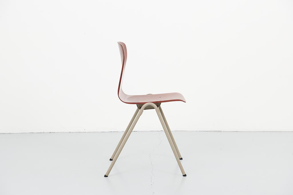 Chaise vintage Galvanitas S25 chêne et beige