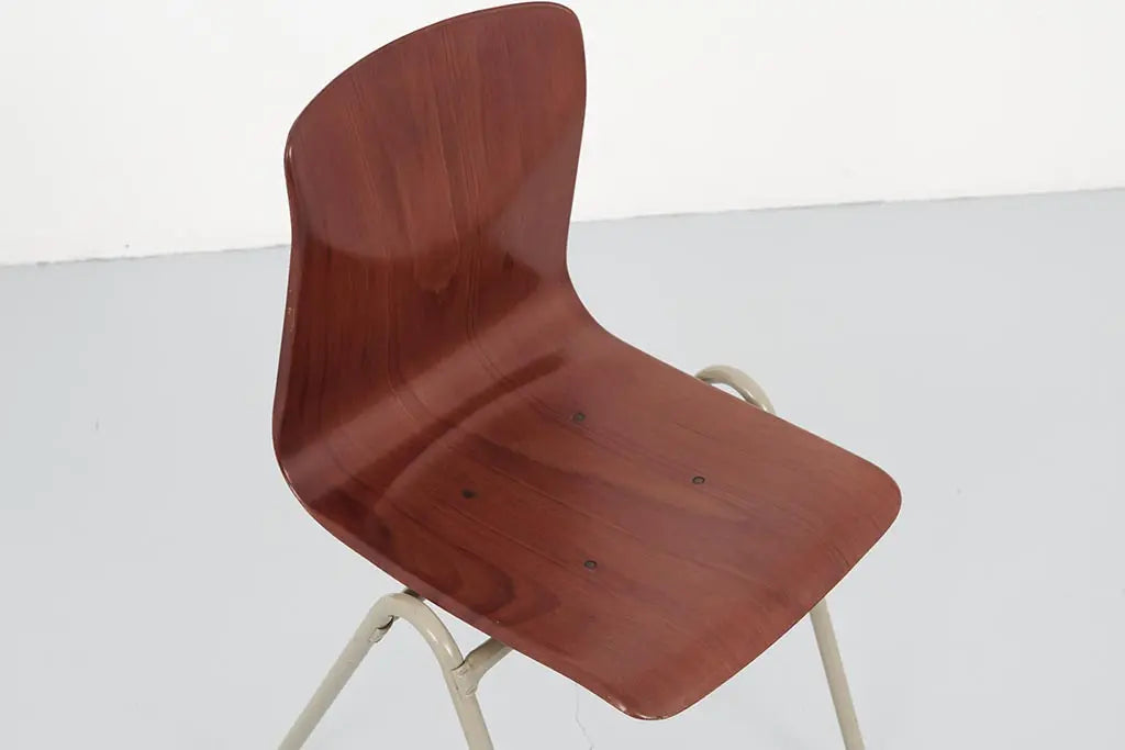 Chaise vintage Galvanitas S25 chêne et beige Cartel de Belleville