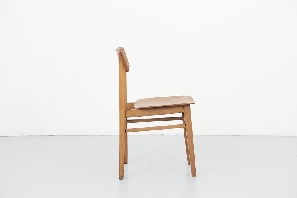 Chaise vintage style Gascoin chêne