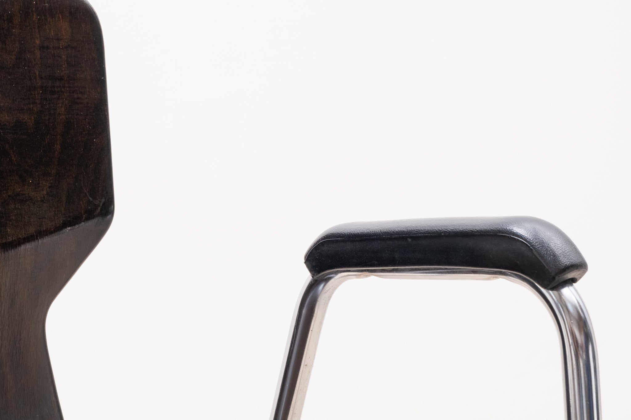 Eromes Fourmi ebony chrome stackable chairs