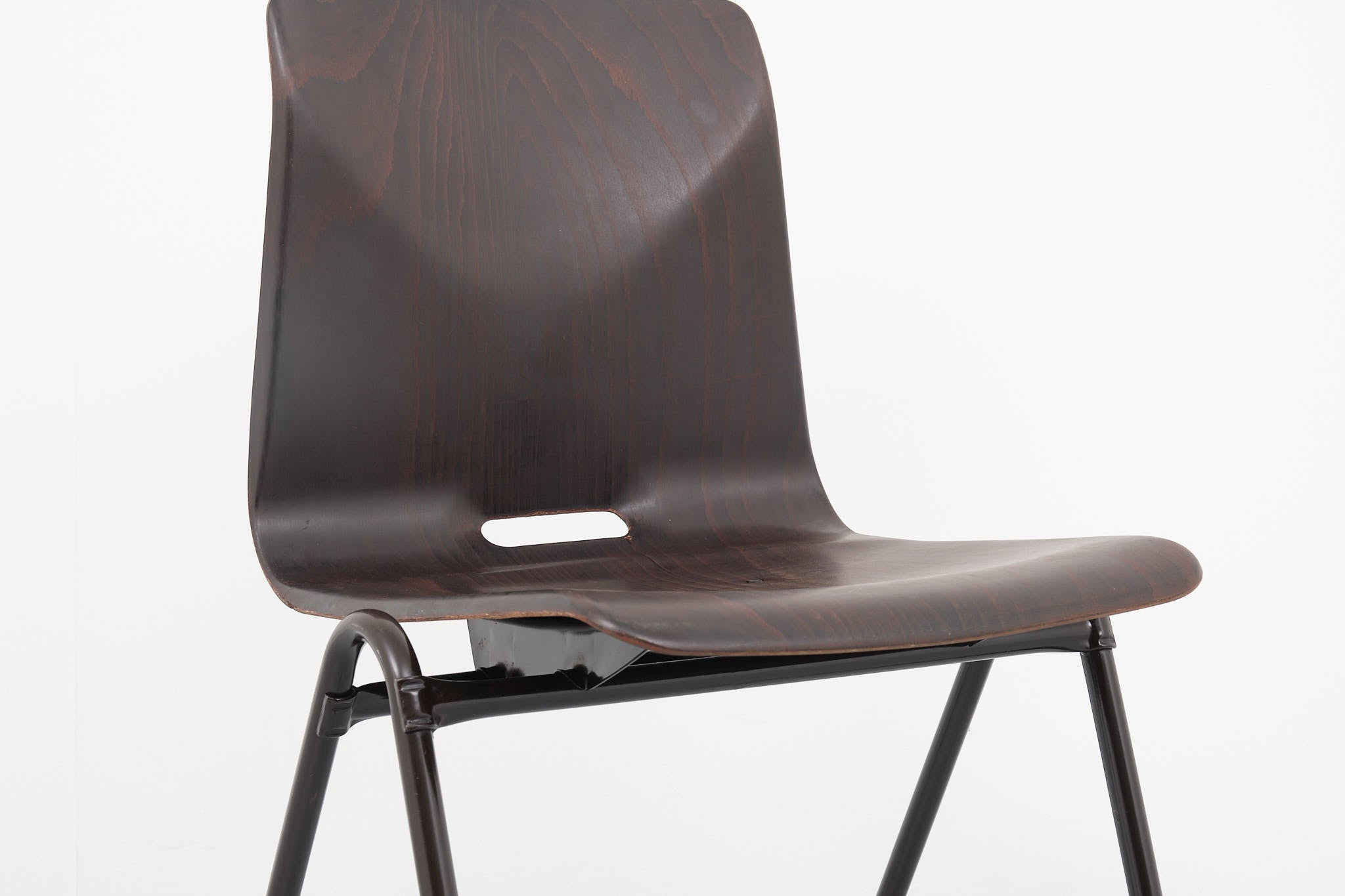 Chaise Galvanitas S25 ébène et marron