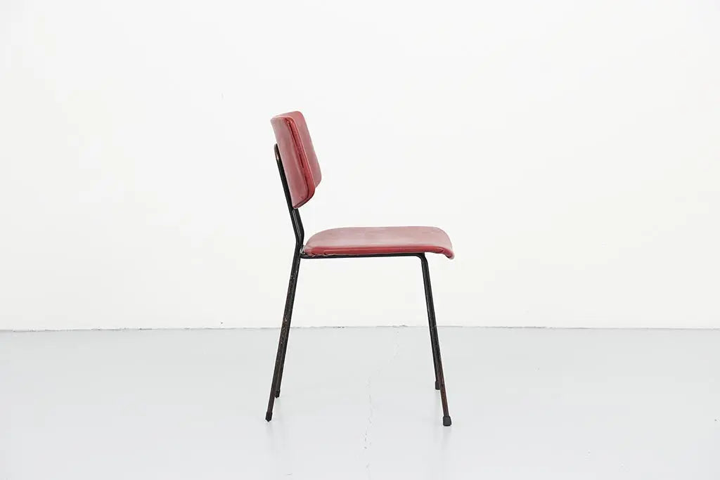 Chaise vintage Kembo bordeaux et noir Cartel de Belleville