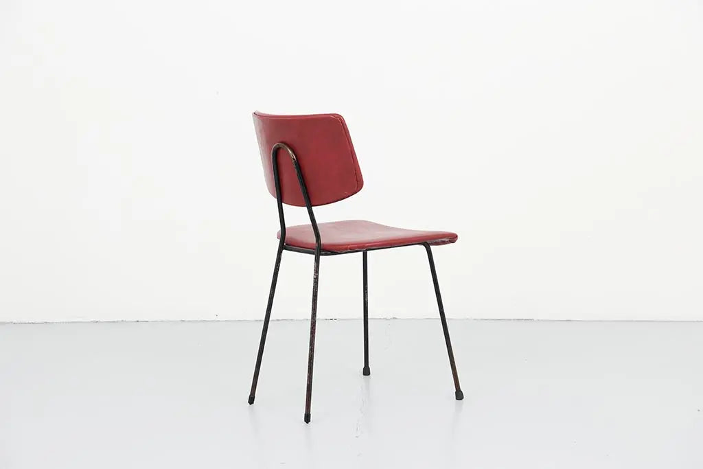 Chaise vintage Kembo bordeaux et noir Cartel de Belleville
