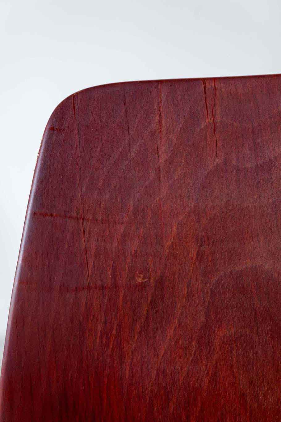 Chaise vintage Galvanitas S26 acajou et chrome