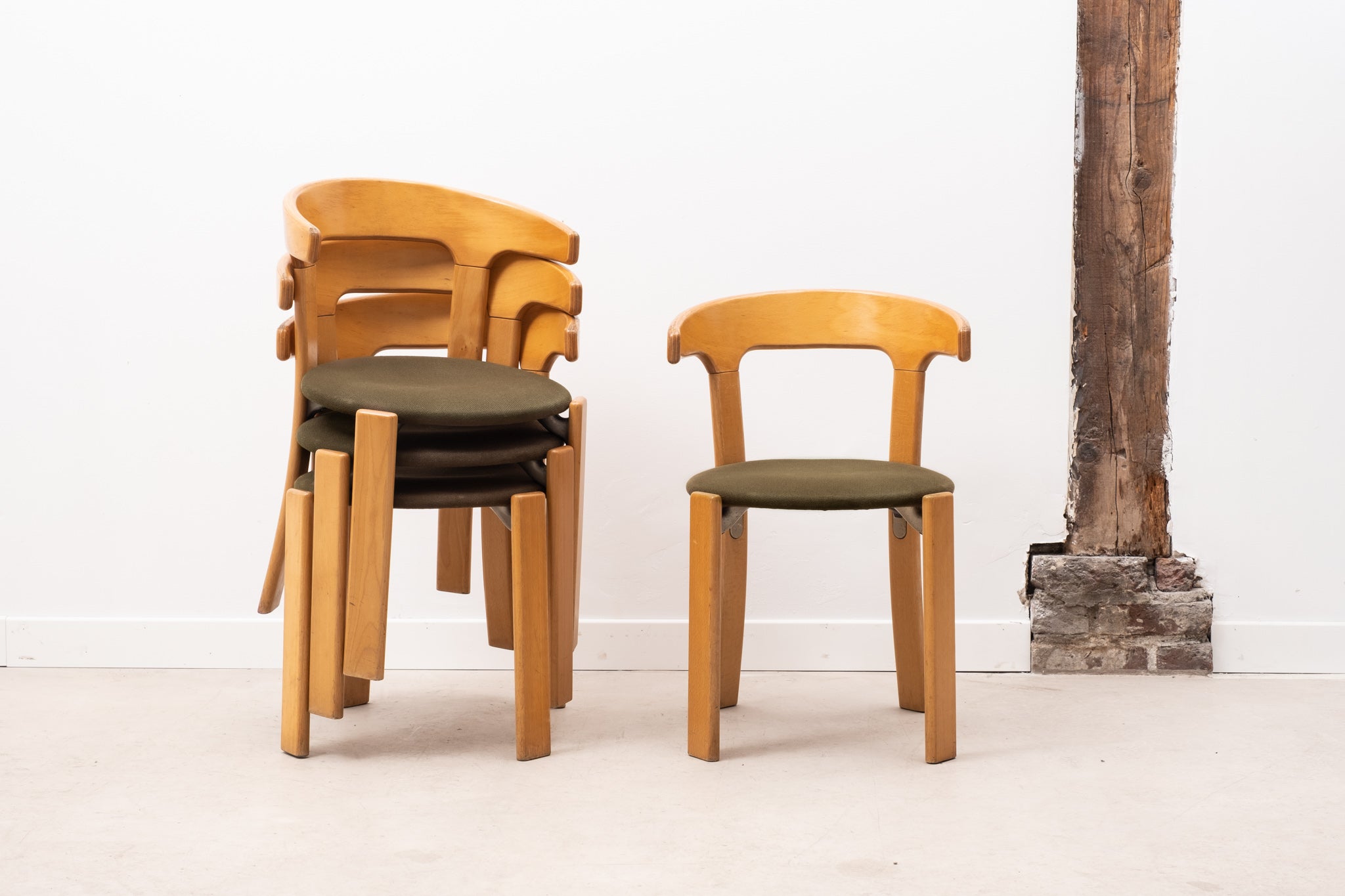 Chaise Bruno Rey Horn hêtre et vert