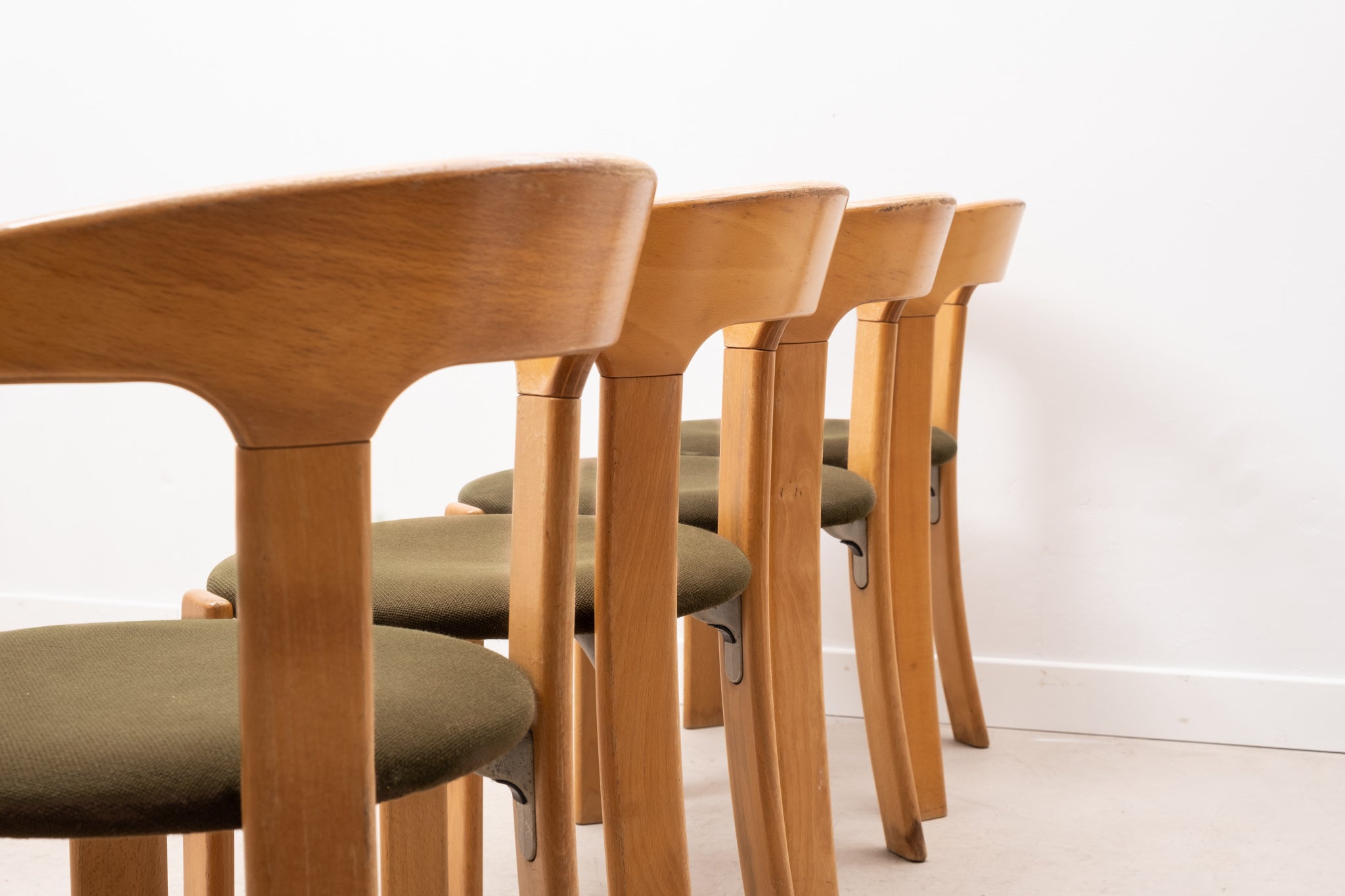 Chaise Bruno Rey Horn hêtre et vert