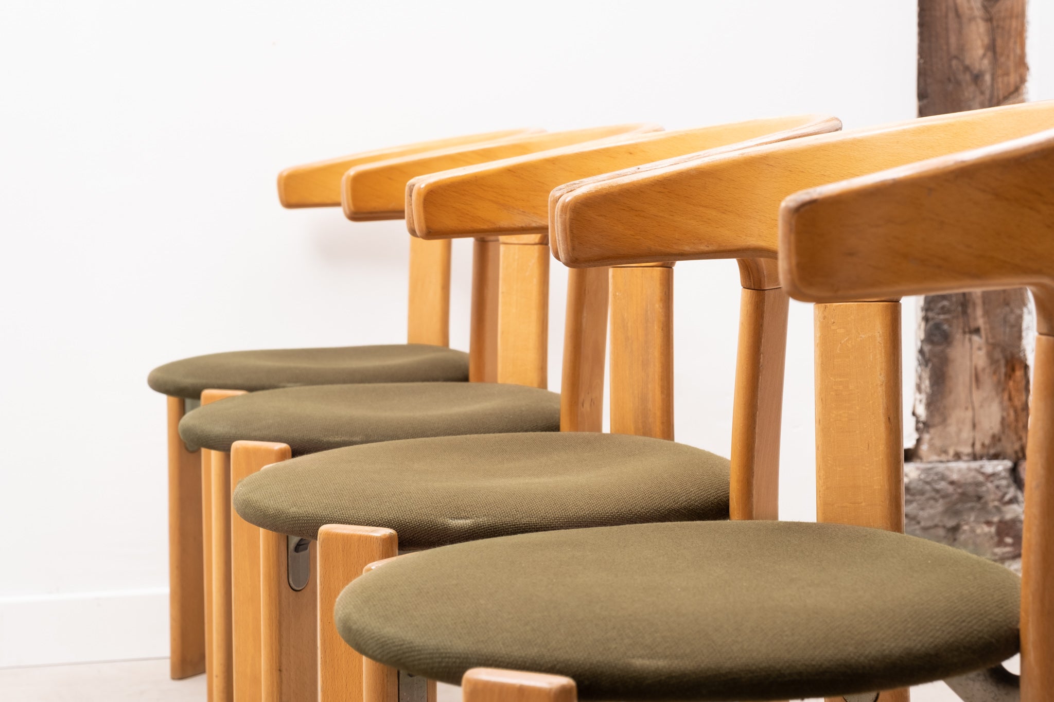 Chaise Bruno Rey Horn hêtre et vert