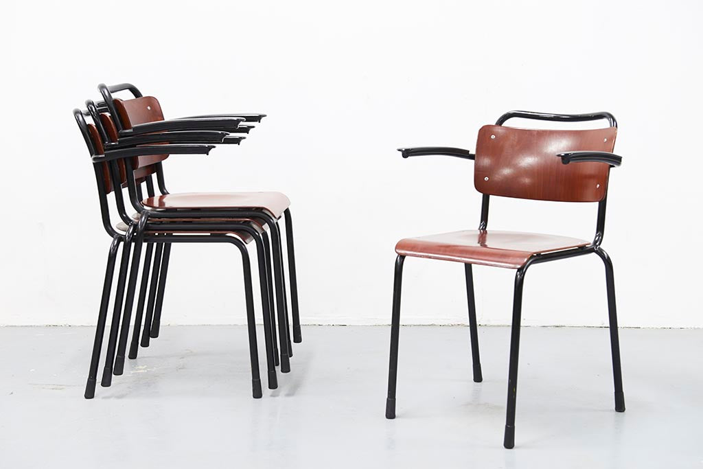 Gispen 206 Accoudoirs - Cartel de Belleville mobilier vintage paris