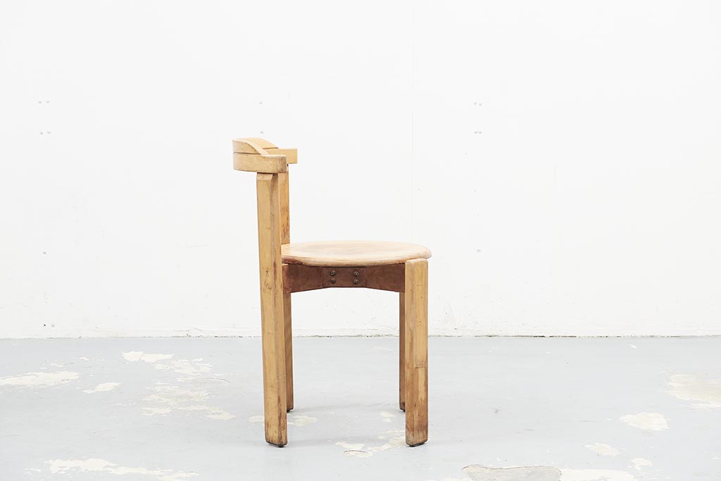 Chaise vintage style Bruno Rey en bois massif hêtre