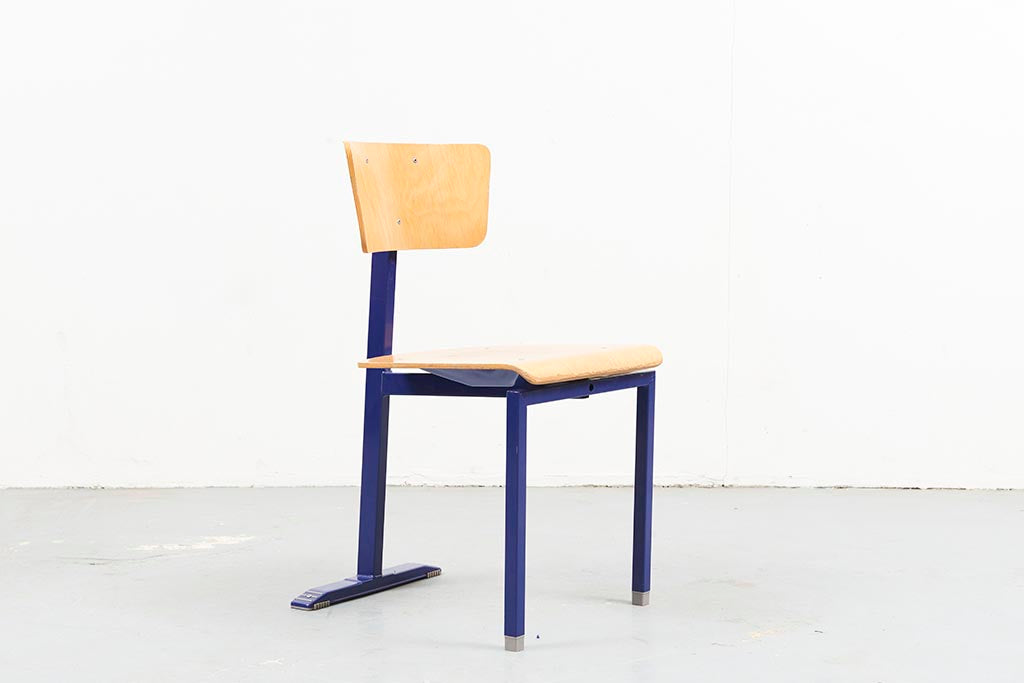 CHAISE MARKO N1 HETRE / BLEU - Cartel de Belleville mobilier vintage paris