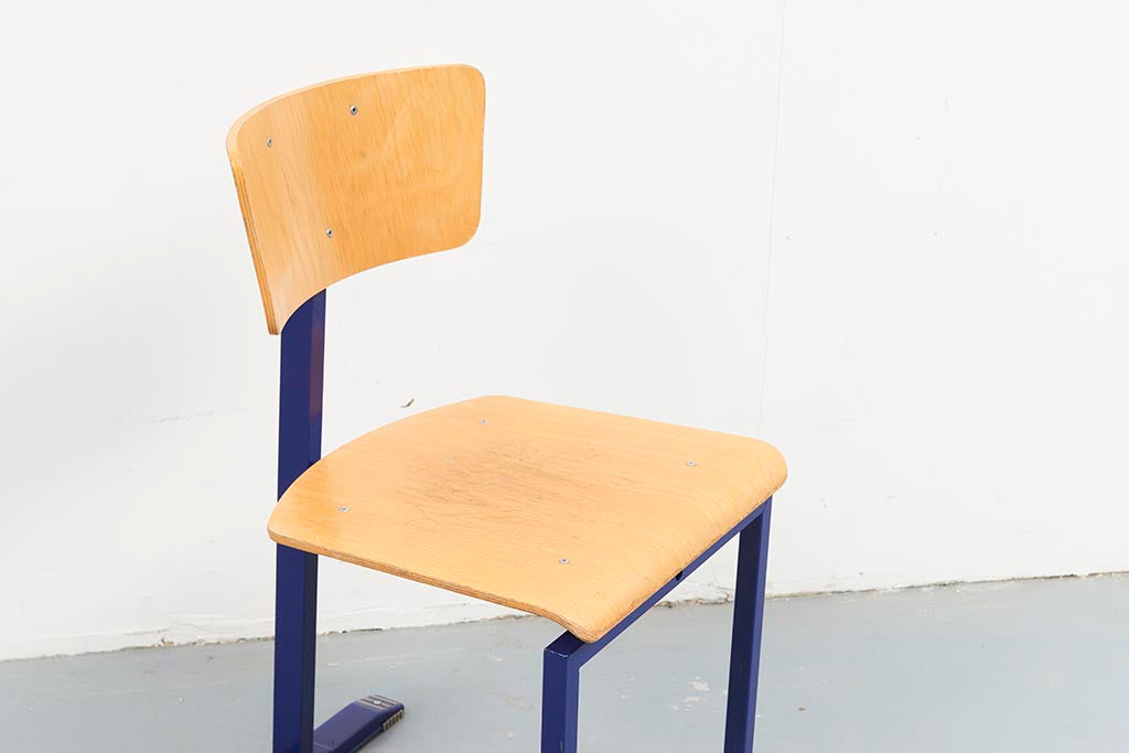 CHAISE MARKO N1 HETRE / BLEU - Cartel de Belleville mobilier vintage paris