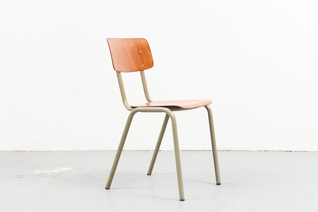 Chaise Tubax Chêne / Beige - Cartel de Belleville mobilier vintage paris