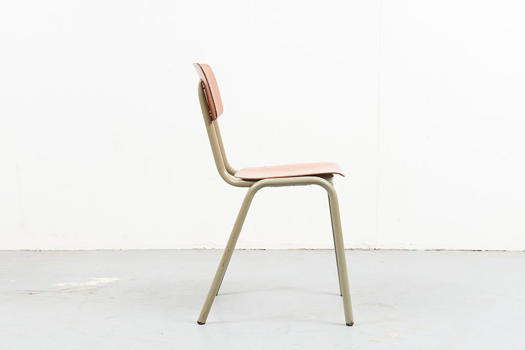 Chaise Tubax Chêne / Beige - Cartel de Belleville mobilier vintage paris