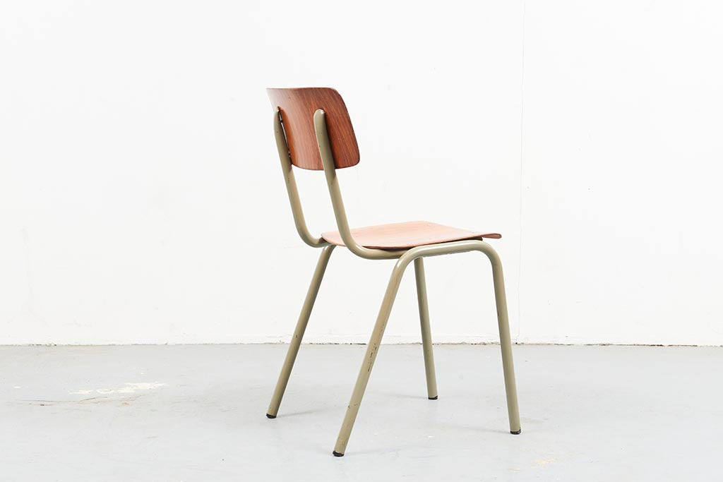 Chaise Tubax Chêne / Beige - Cartel de Belleville mobilier vintage paris