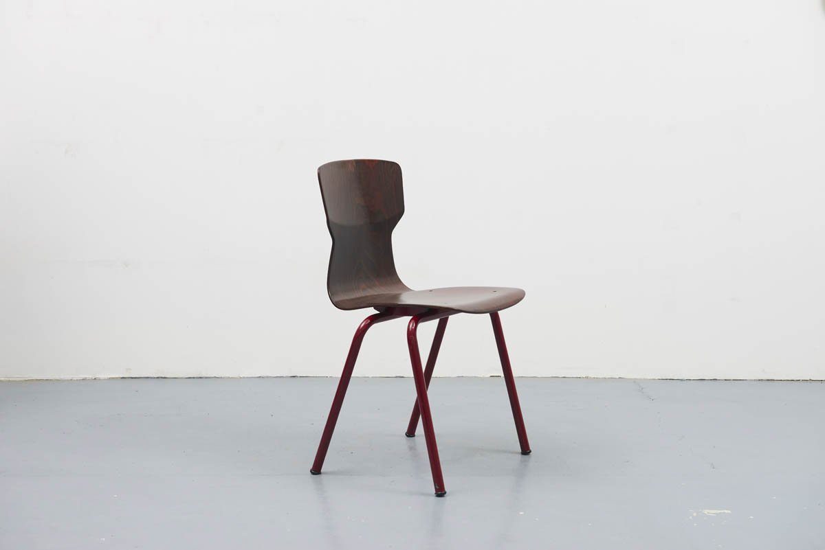 Chaise Eromes ébène /carmin - Cartel de Belleville mobilier vintage paris