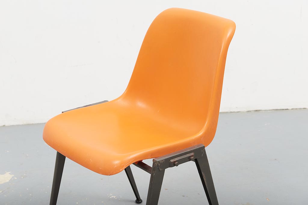 Chaise vintage Presikhaaf orange et gris