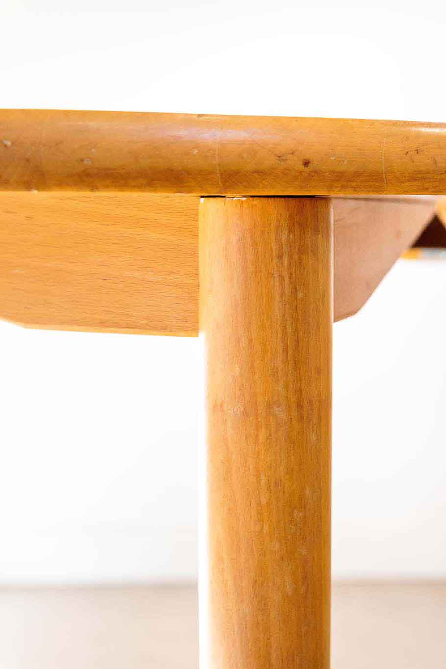 Table ronde extensible en bois massif