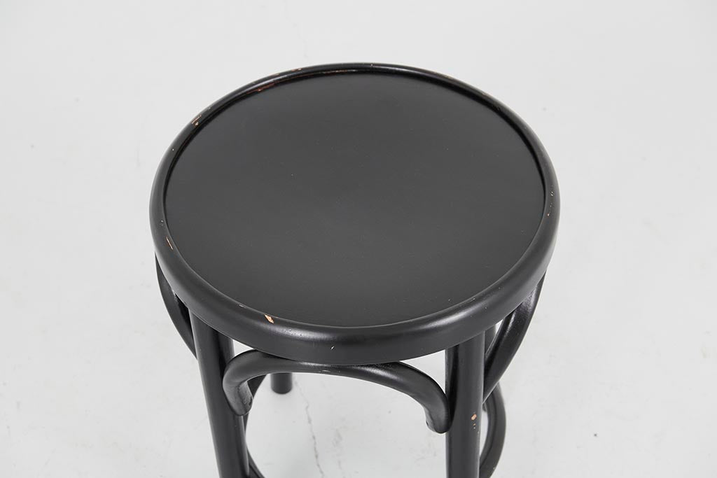Tabouret bas style Thonet noir neuf