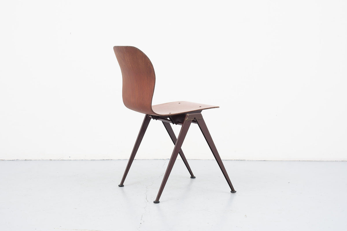 Chaises vintage Bean Presikhaaf chêne et marron Cartel de Belleville