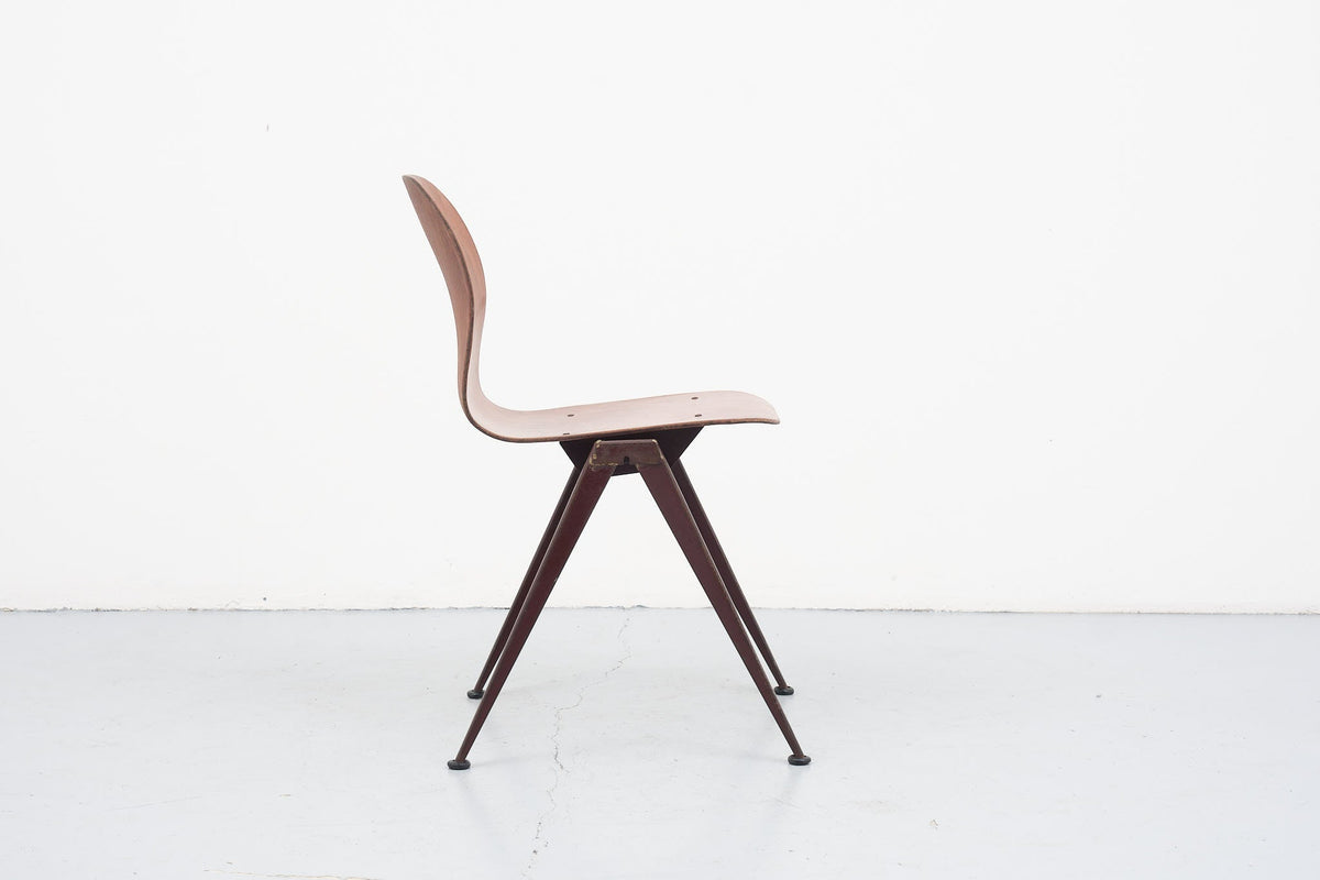 Chaises vintage Bean Presikhaaf chêne et marron Cartel de Belleville