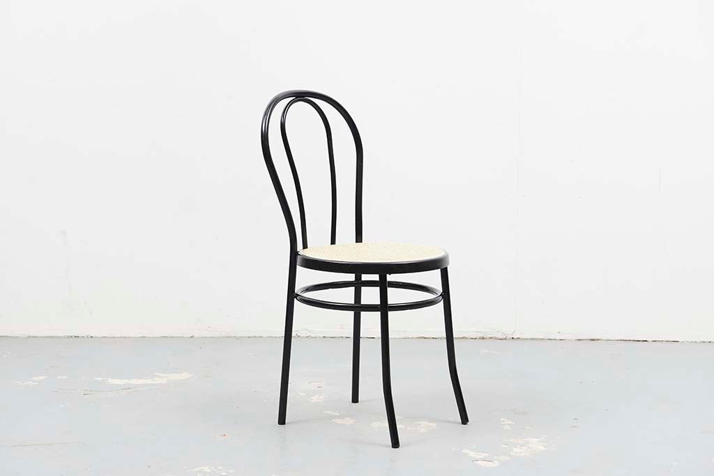 Chaises bistrot vintage cannée et noir Cartel de Belleville