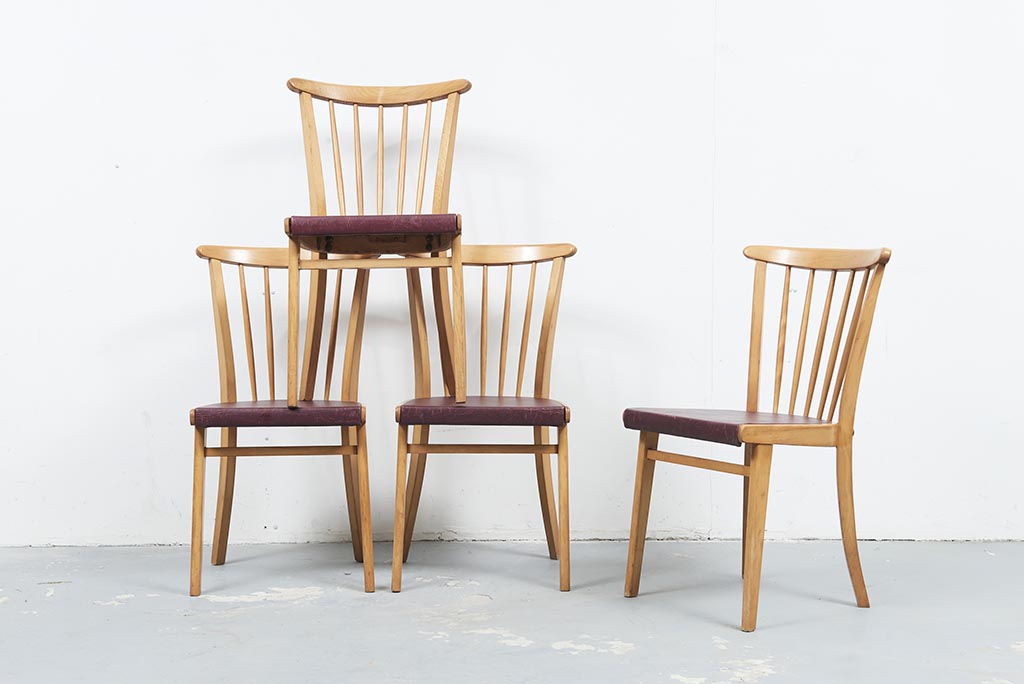 Burgundy red bistro chair