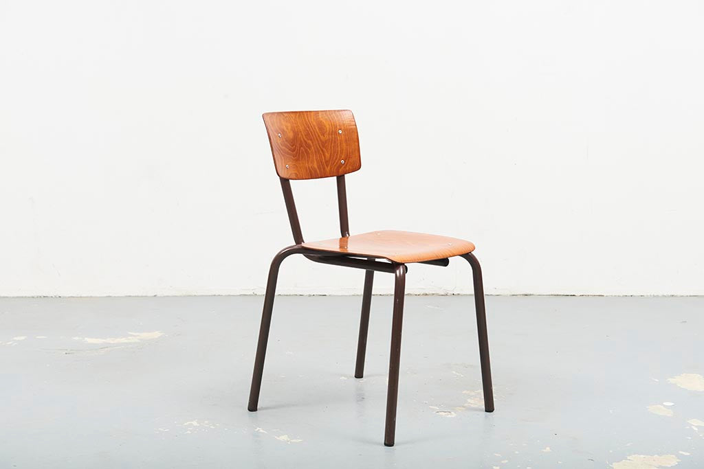 Chaise vintage Tubax Pagholz chêne et marron