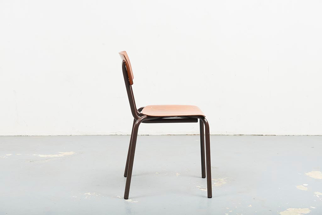 Chaise vintage Tubax Pagholz chêne et marron