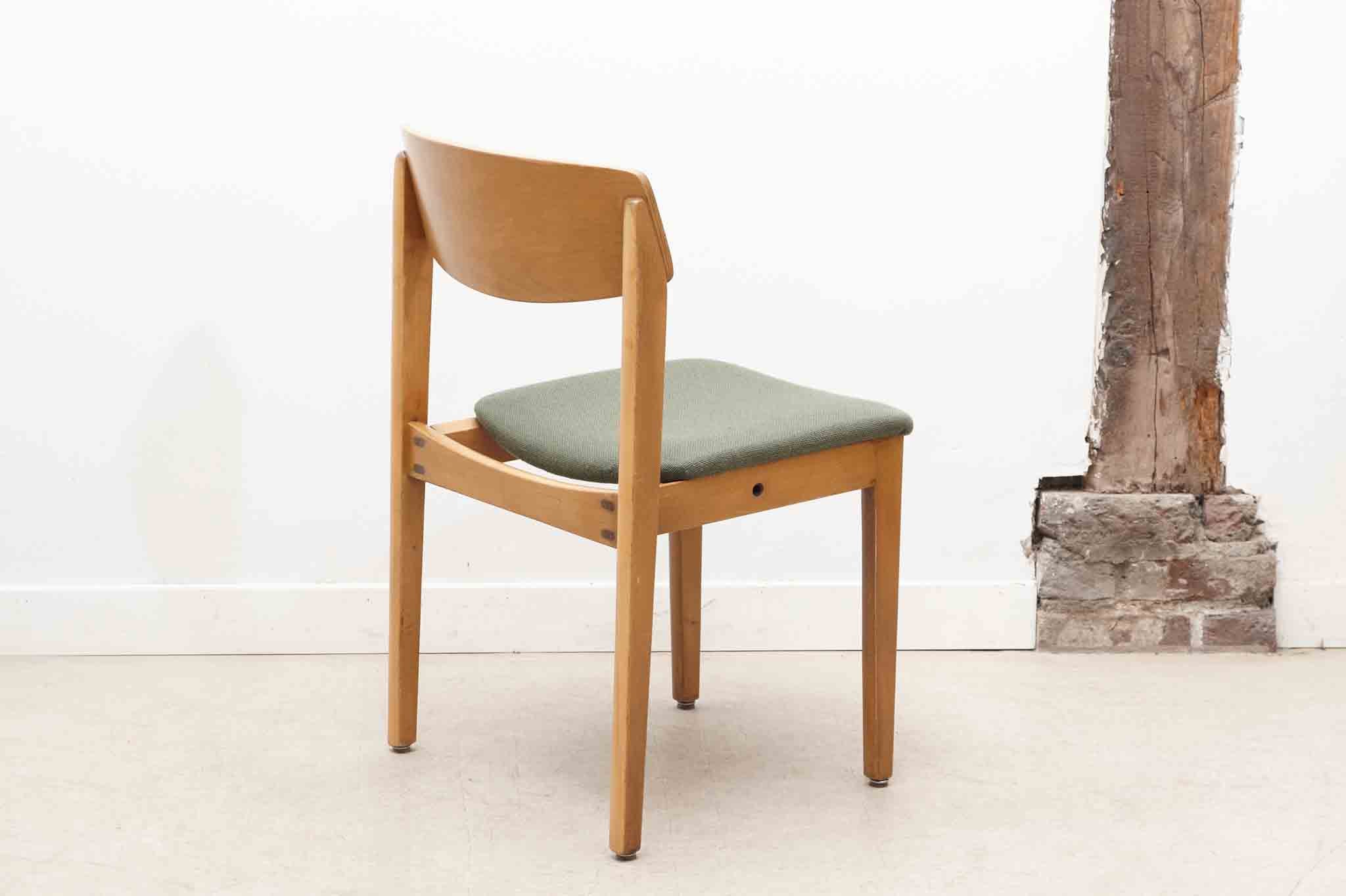 Chaise bistrot style scandinave chêne et vert