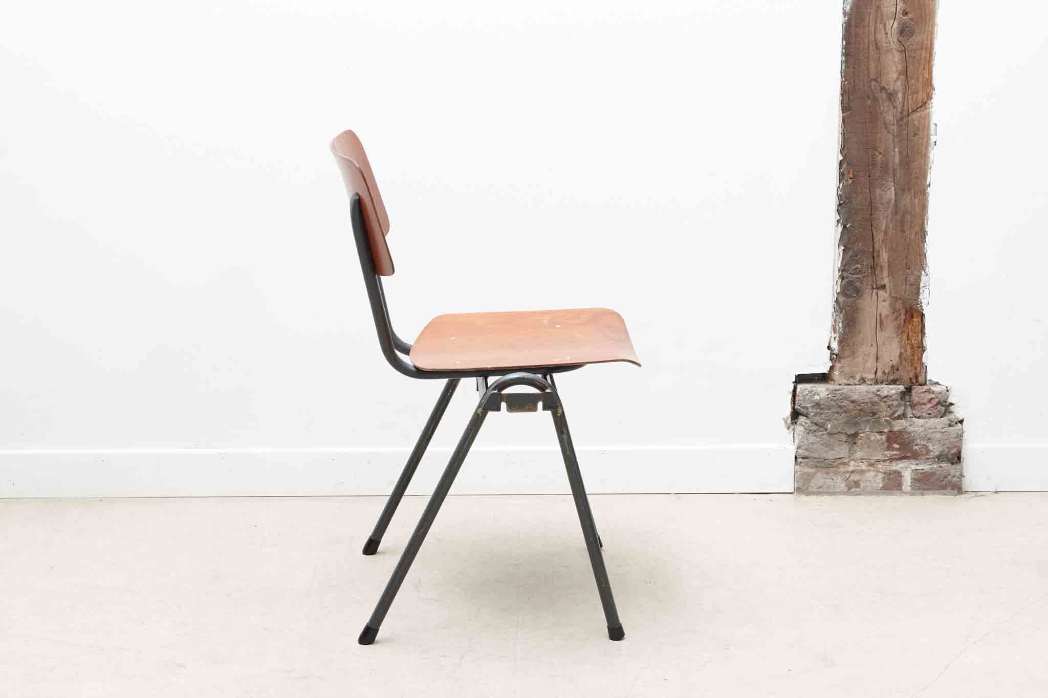 Chaise Eromes chêne et gris-vert avec accroches