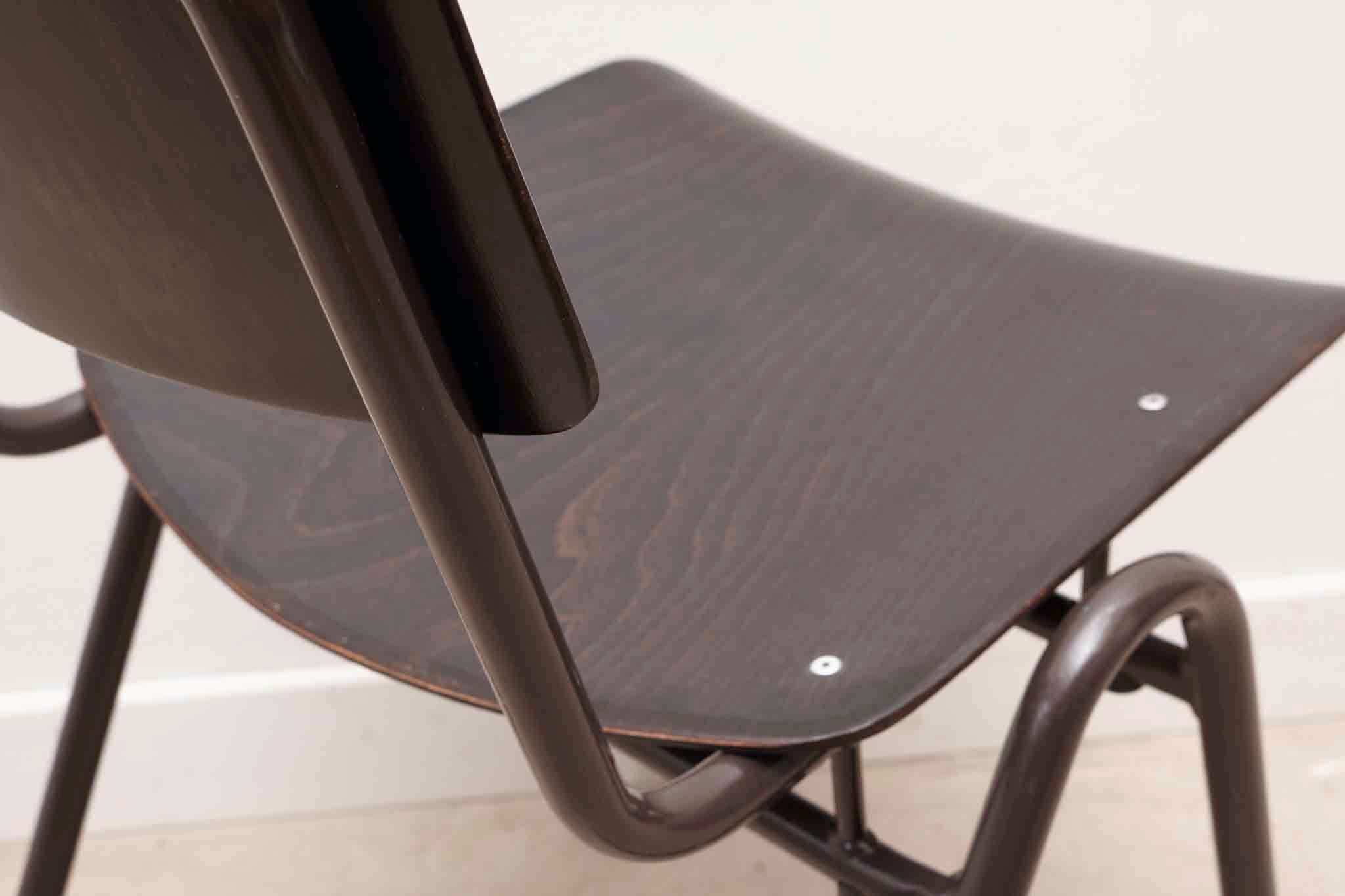 Chaise Eromes F4 ébène / gris
