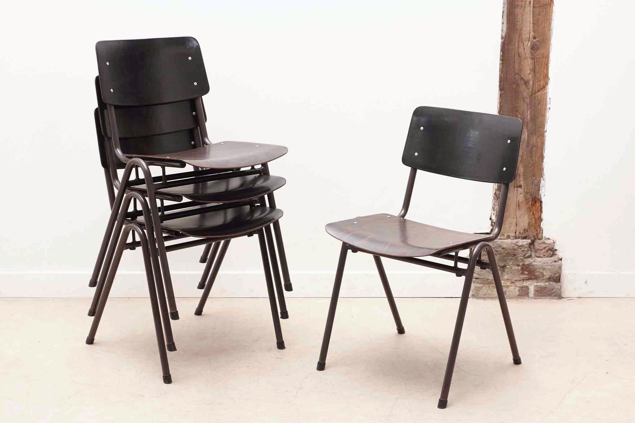 Chaise Eromes F4 ébène / gris