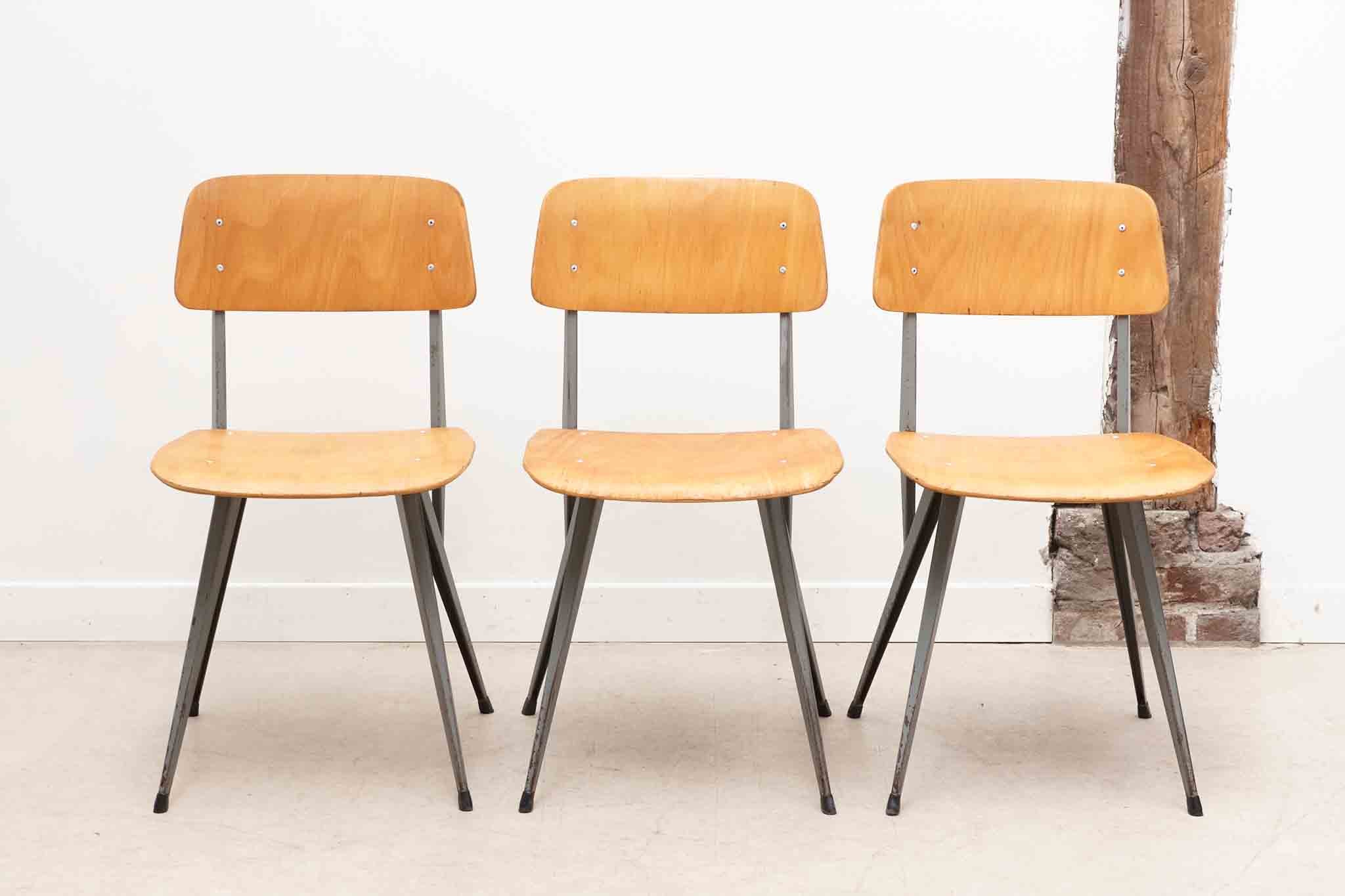 Chair AS87 style Friso Kramer Oak / gray