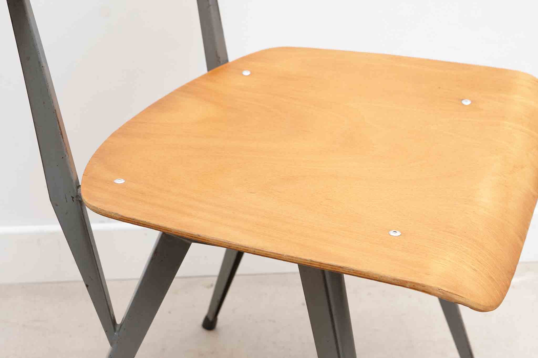 Chair AS87 style Friso Kramer Oak / gray