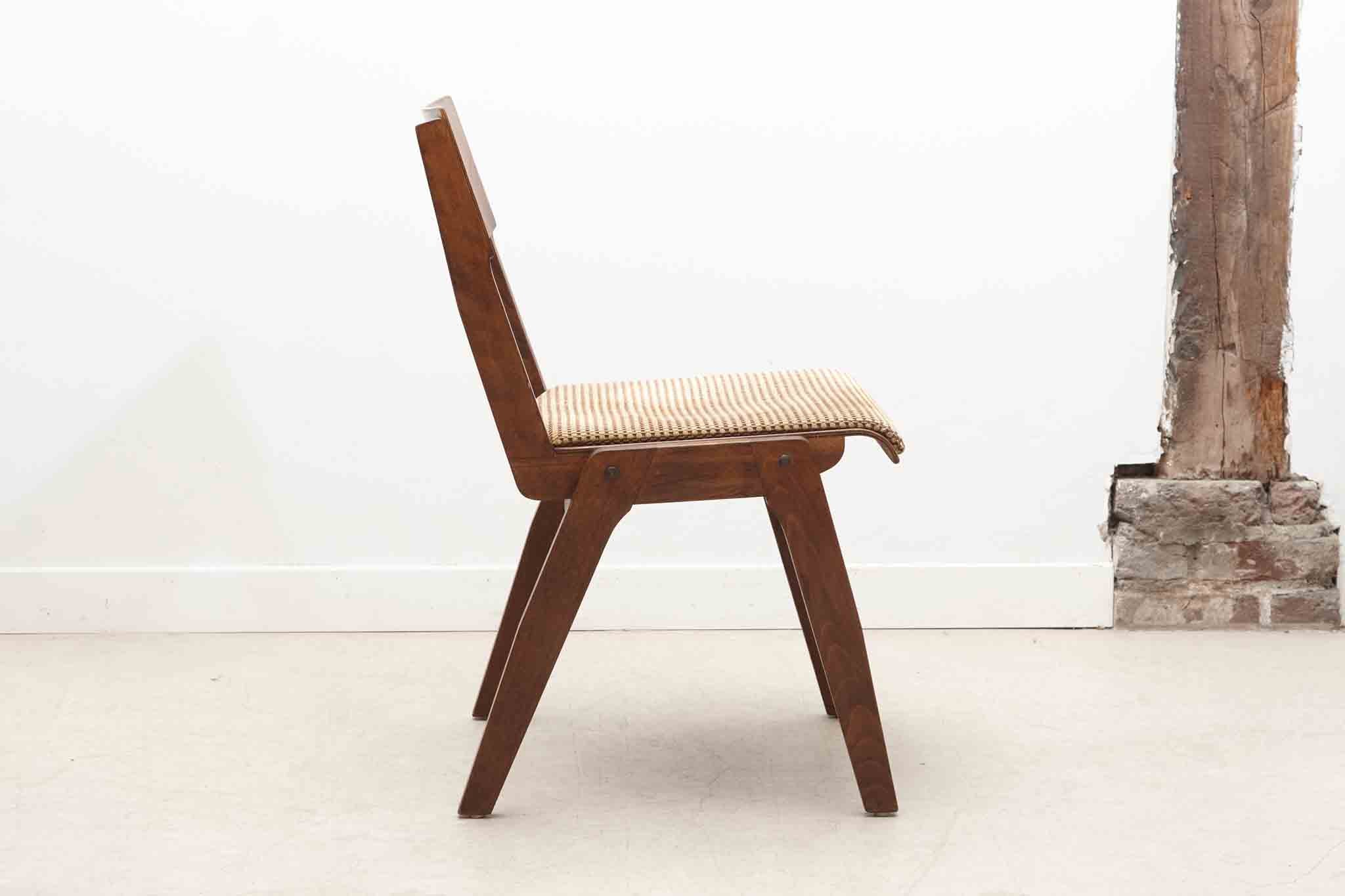 Chaise bistrot style scandinave chêne foncé