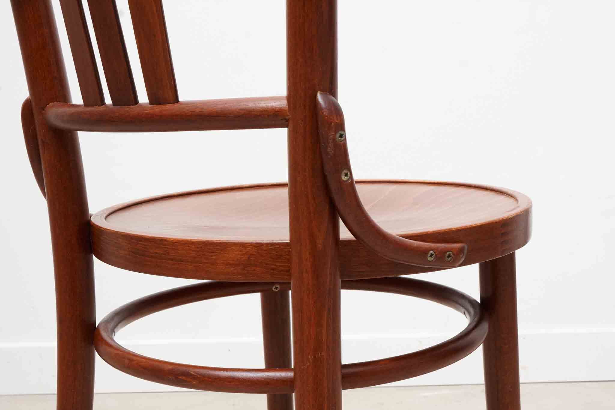 Chaise bistrot style Thonet acajou