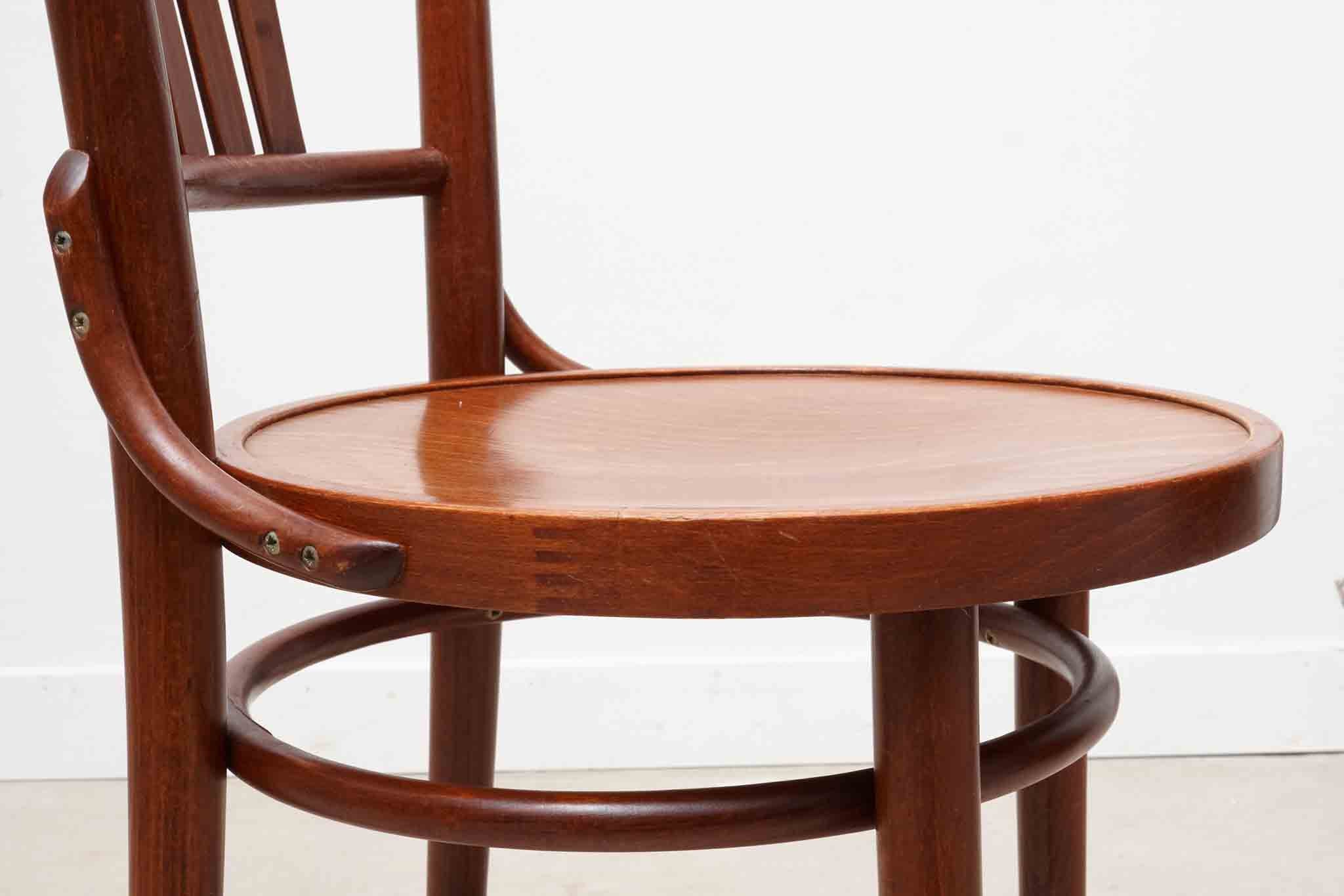 Chaise bistrot style Thonet acajou