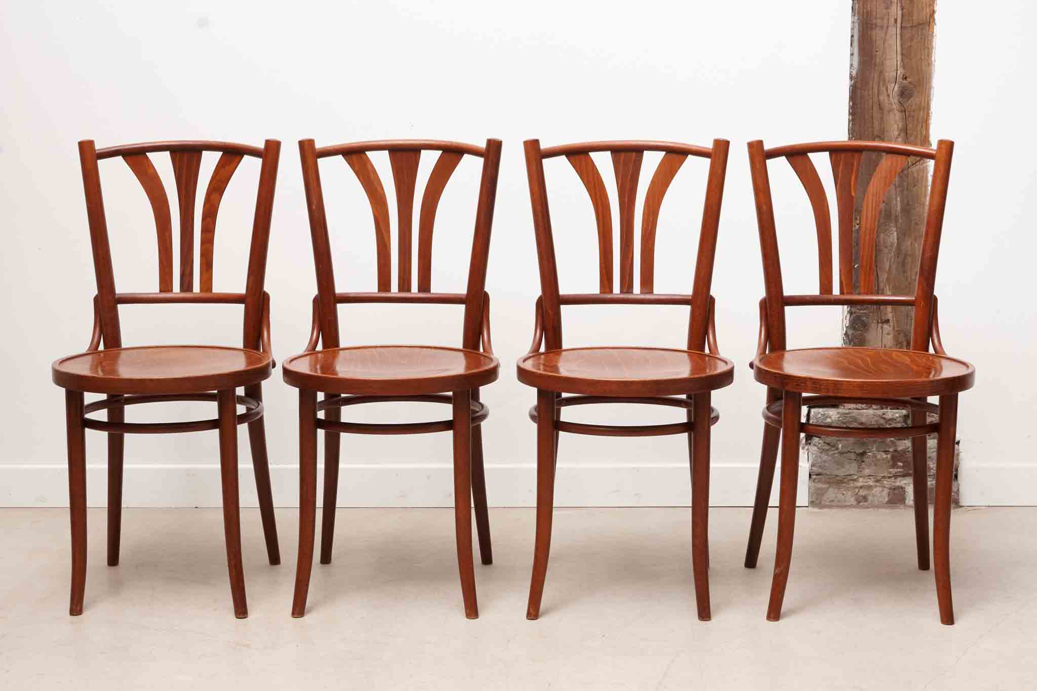 Chaise bistrot style Thonet acajou