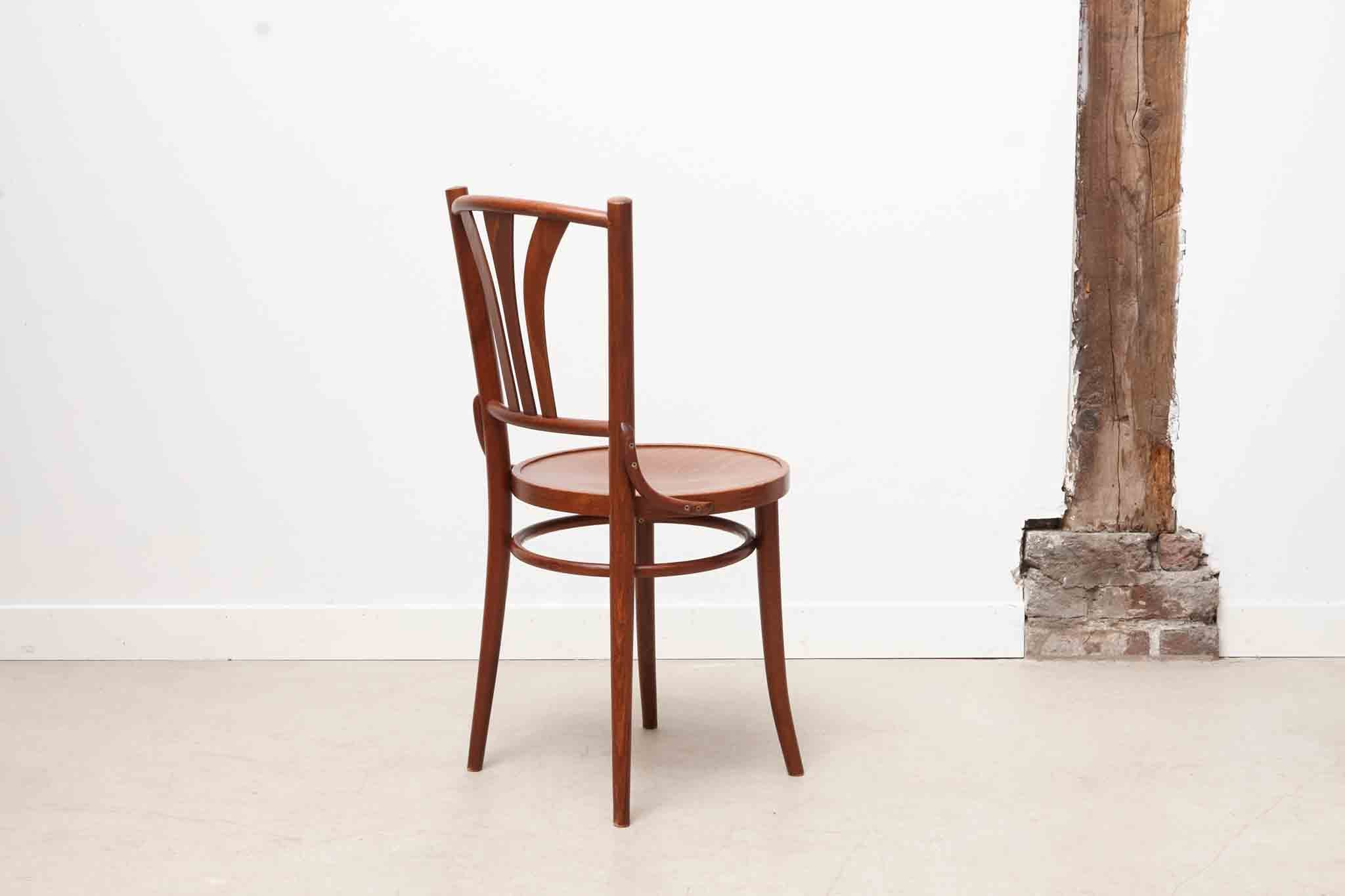 Chaise bistrot style Thonet acajou
