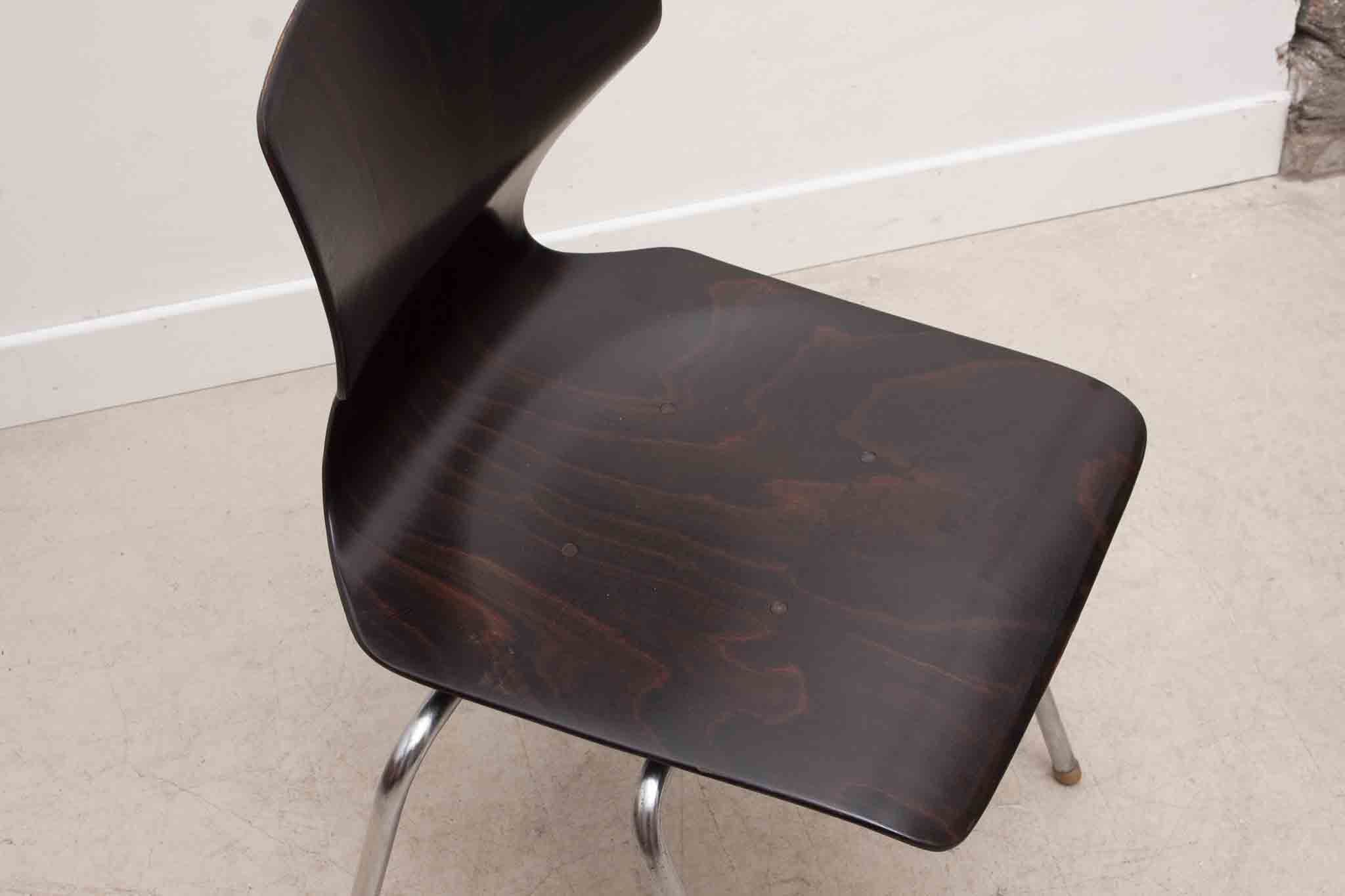 Chaise Flototto ébène / chrome