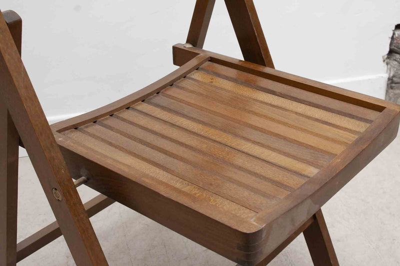 Chaise vintage pliante en bois
