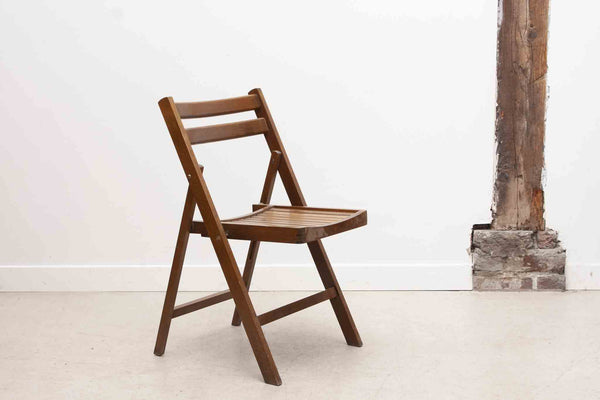 Chaise vintage pliante en bois