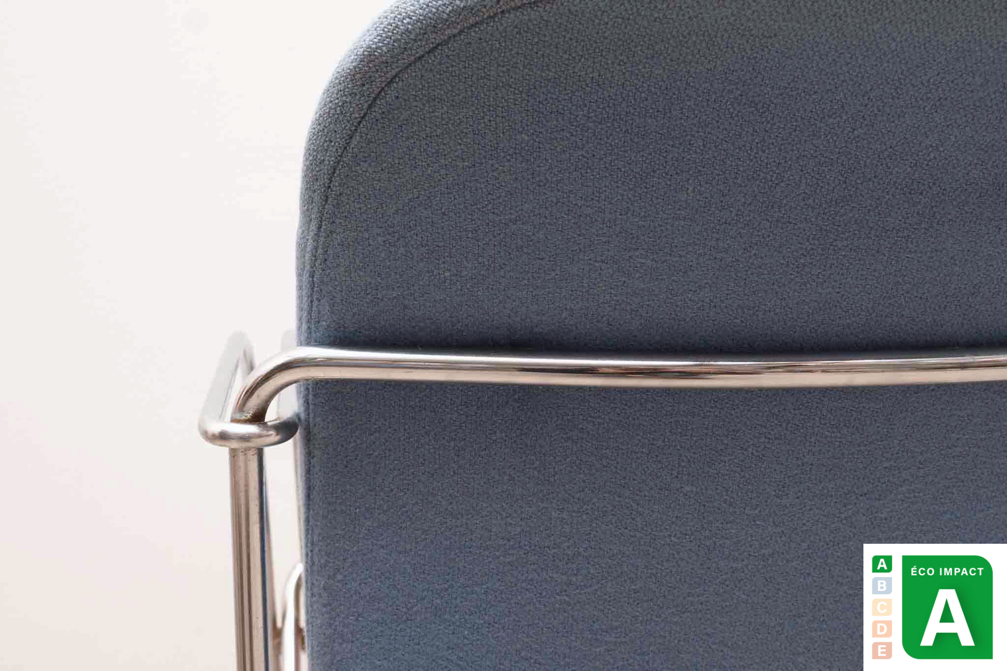 Fauteuil 'Neon Light' bleu et chrome par Alfred Homann