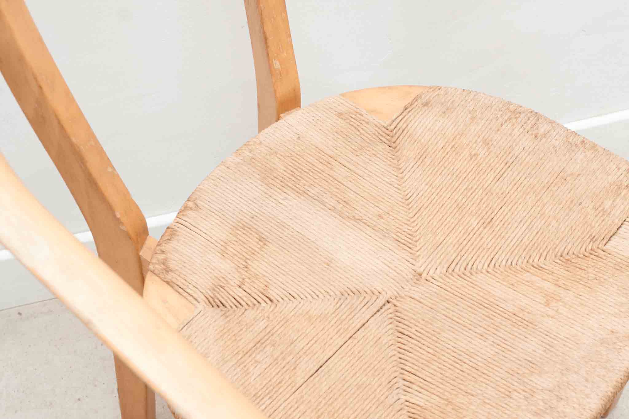 Lot de 4 chaises scandinave paillées