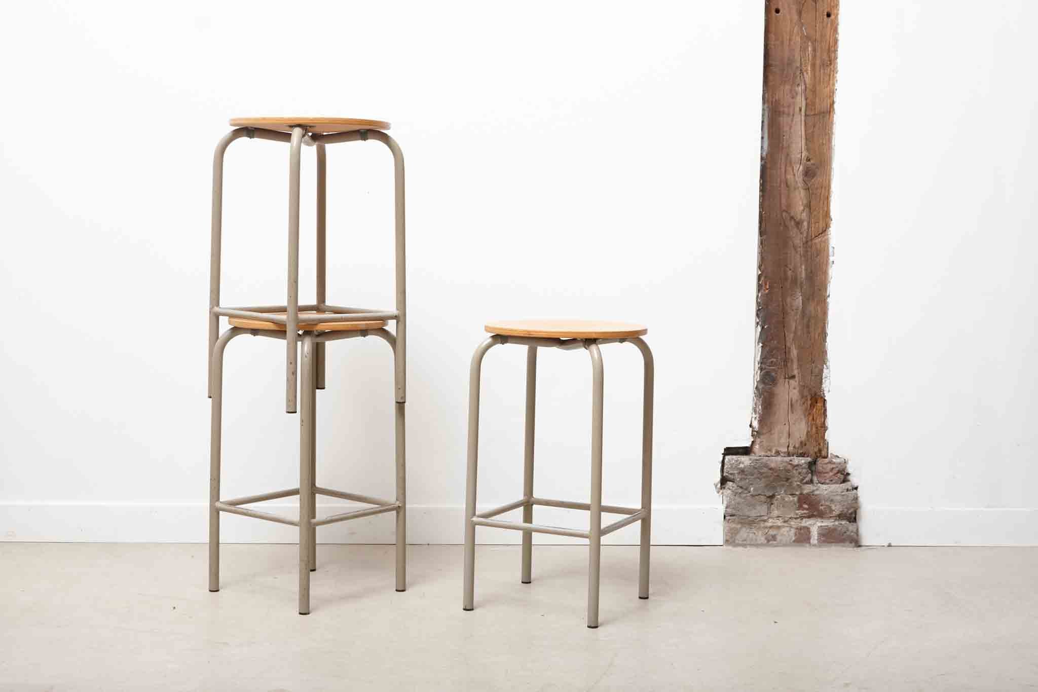 Tabouret bas hêtre / beige